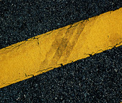 Traffic pavement marking yellow centerline