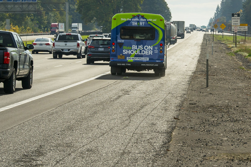 ODOT test new bus on shoulder of I-5 for congestion management