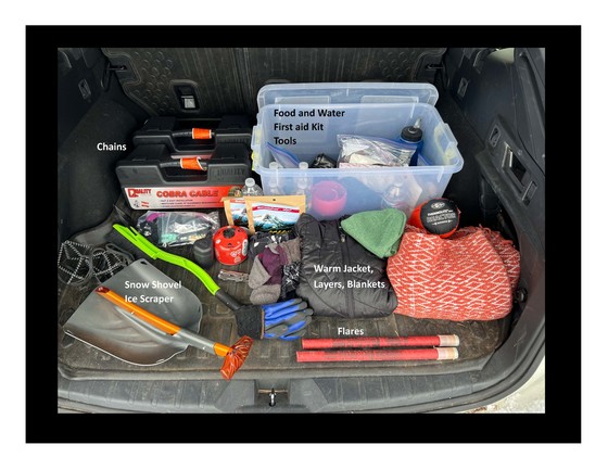 Winter supplies for the trunk