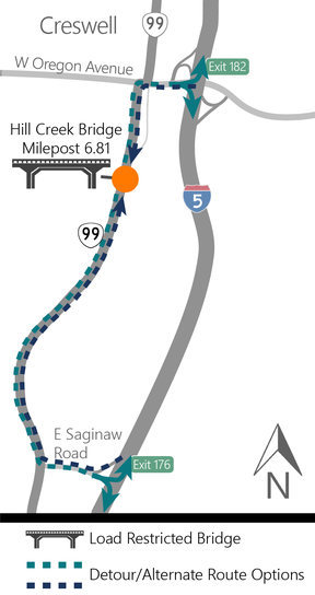 Detour Route Map