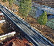 New wildlife undercrossing under a highway
