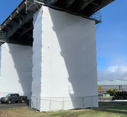 Example of scaffolding wrap during construction.