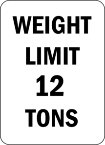 Weight Limit 12 Tons