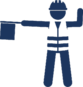 icon of a flagger directing traffic