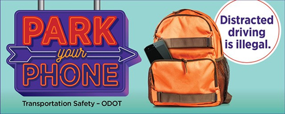 Park your phone when driving. It saves lives, and it's the law.