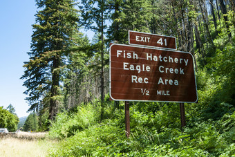 Freeway sign for Exit 41 