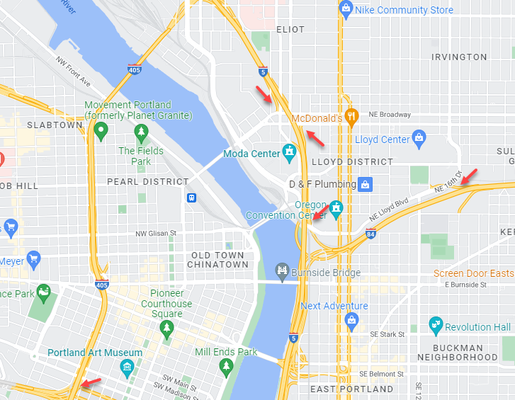 Ramp Closures for the Portland Rose Festival