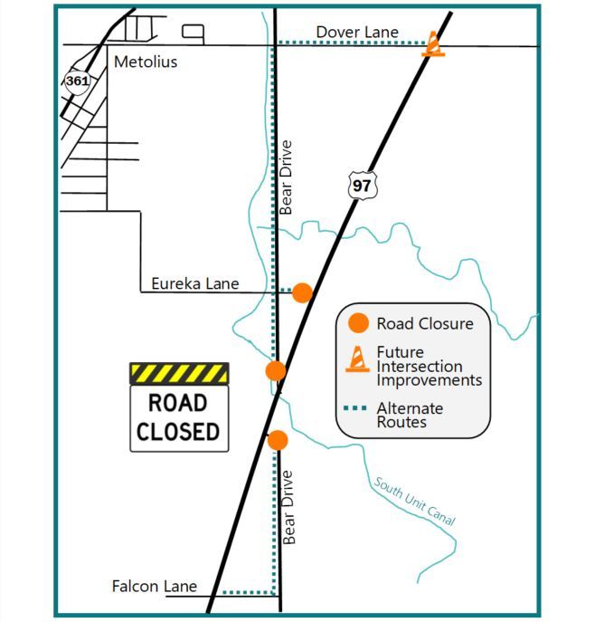 Bear Drive closure map