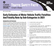 NHTSA Traffic Safety Facts: Early estimates of motor vehicle traffic fatalities in 2021
