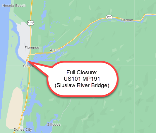 US101 Full Closure_MP 191 Siuslaw River Bridge