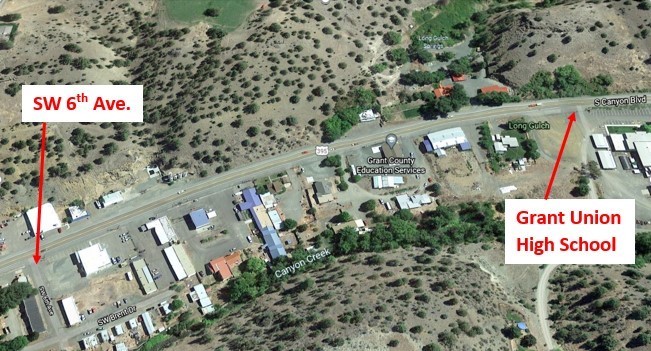 John Day Sidewalk Project Location Image