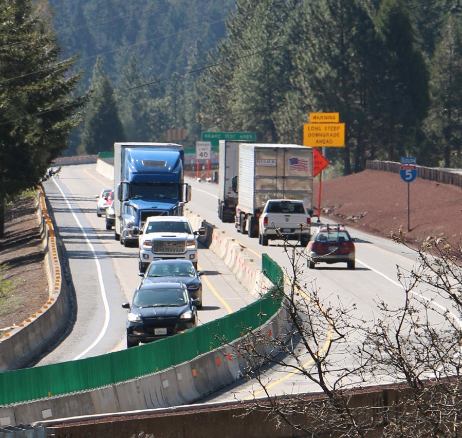 I-5 single lane traffic