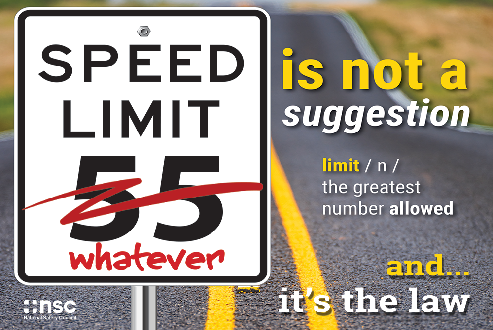 Speed limit is not a suggestion. Limit / n/ the greatest number allowed. and... it's the law.