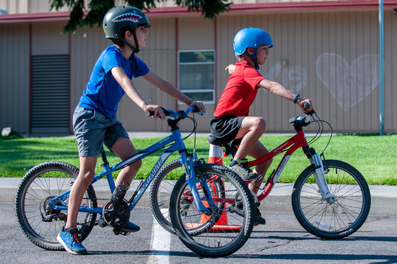 child on bike safe routes school