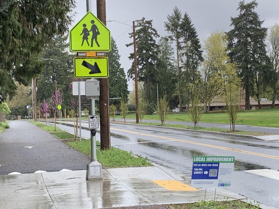 Linwood Safe Routes pedestrian crossing