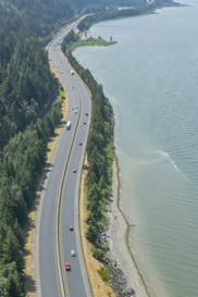 Fresh pavement in the Gorge