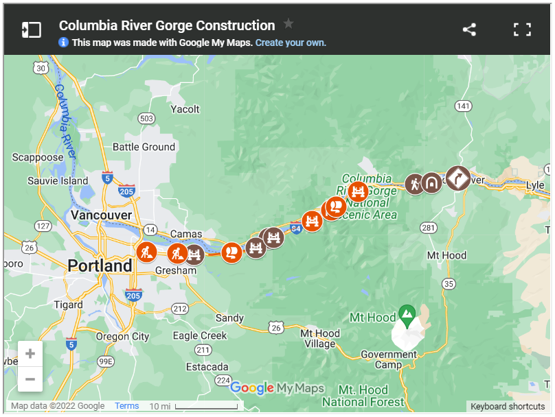 Image of Gorge interactive map