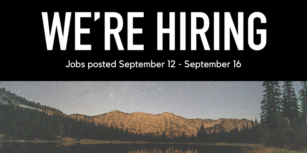 Mountain with pond and stars in sky.