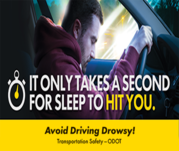 It only takes a second for sleep to hit you. Avoid driving drowsy!