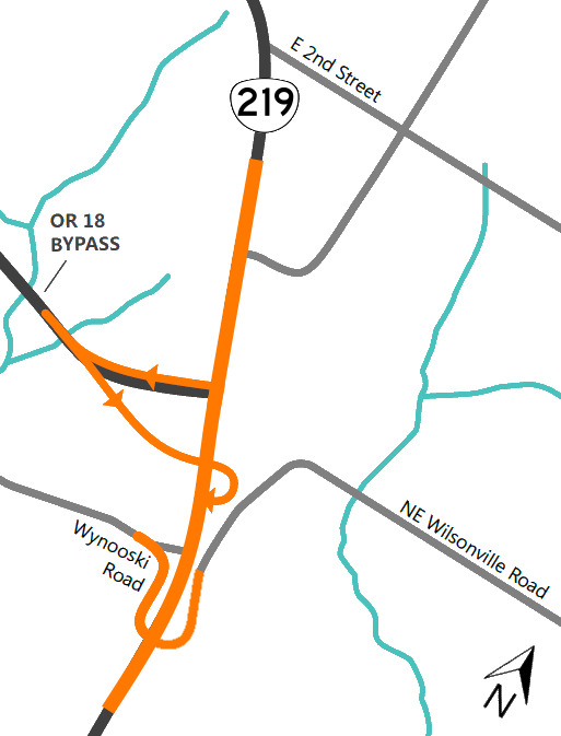 Newberg-Dundee Phase 2A line map