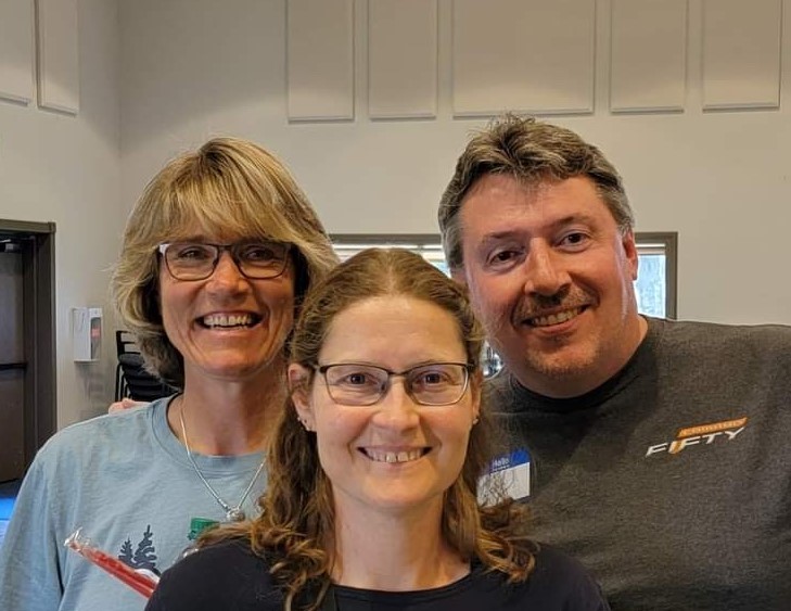 Marilyn Holt, Robin Harris and Curt Nickens volunteered for OSP's wet lab testing