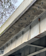 Photo showing damaged U.S. 20/OR 34 ramp