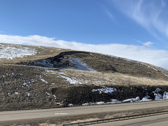 View of slide from I-84 milepost 359.3