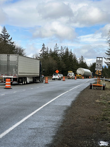 Speeds are reduced to 55 mph and the right lane of I-84 east is closed. 