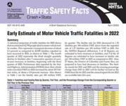 NHTSA Traffic Safety Facts report