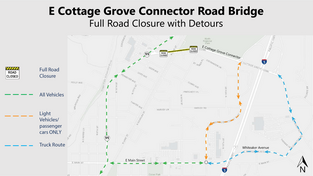 Full closure detour route map