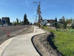 Sidewalk work in Halsey