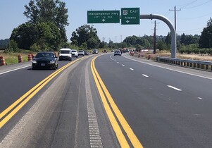 Picture of the work zone area on U.S. 20