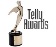 Telly Awards with trophy
