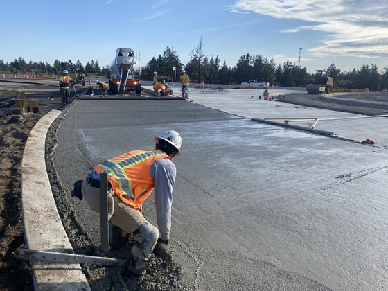 Roundabout construction of U.S. 20