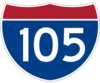 I-105 Highway Sign