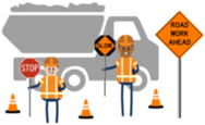 work zone construction icon