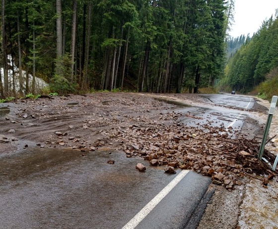 Damage from culvert failure on OR 204.