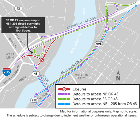 I-205 Improvements Project Map
