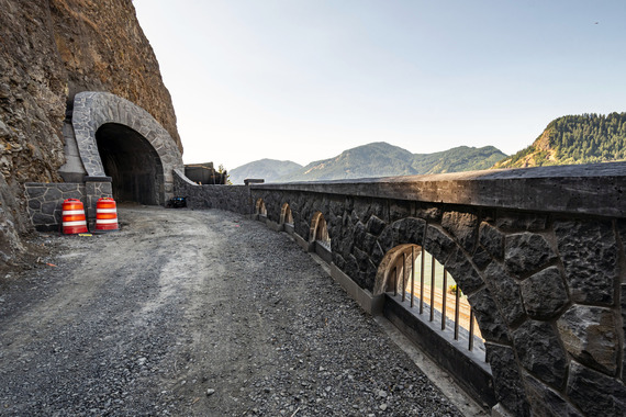 Historic Highway State Trail leading into the Mitchell Point Tunnel.