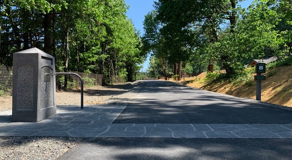 New segment of the Historic Highway State Trail from Viento State Park looking east toward Mitchell Point