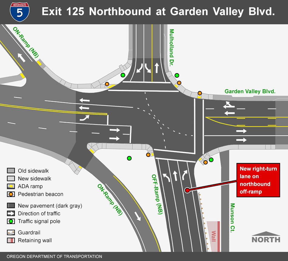 Project map: I-5 Exit 125