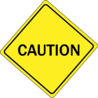 Caution sign.