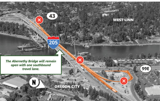 I-205 Abernethy Bridge Project - Plan Ahead: Southbound I-205 Lane ...