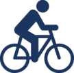 blue bike rider icon