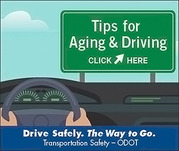 Tips for aging and driving road sign