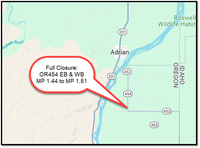 OR454 EB & WB MP 1.44 to MP 1.51