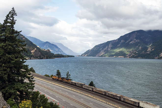 View of I-84 in the Columbia River Gorge
