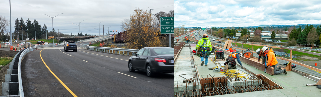 Widening the Allen Boulevard off-ramp and the Denney Road on-ramp as well as constructing new guardrail and safety barriers.