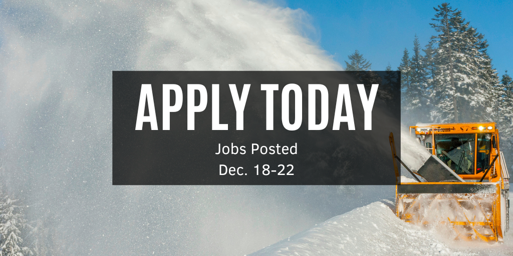 Photo of a snow blower actively blowing snow off the side of a road.