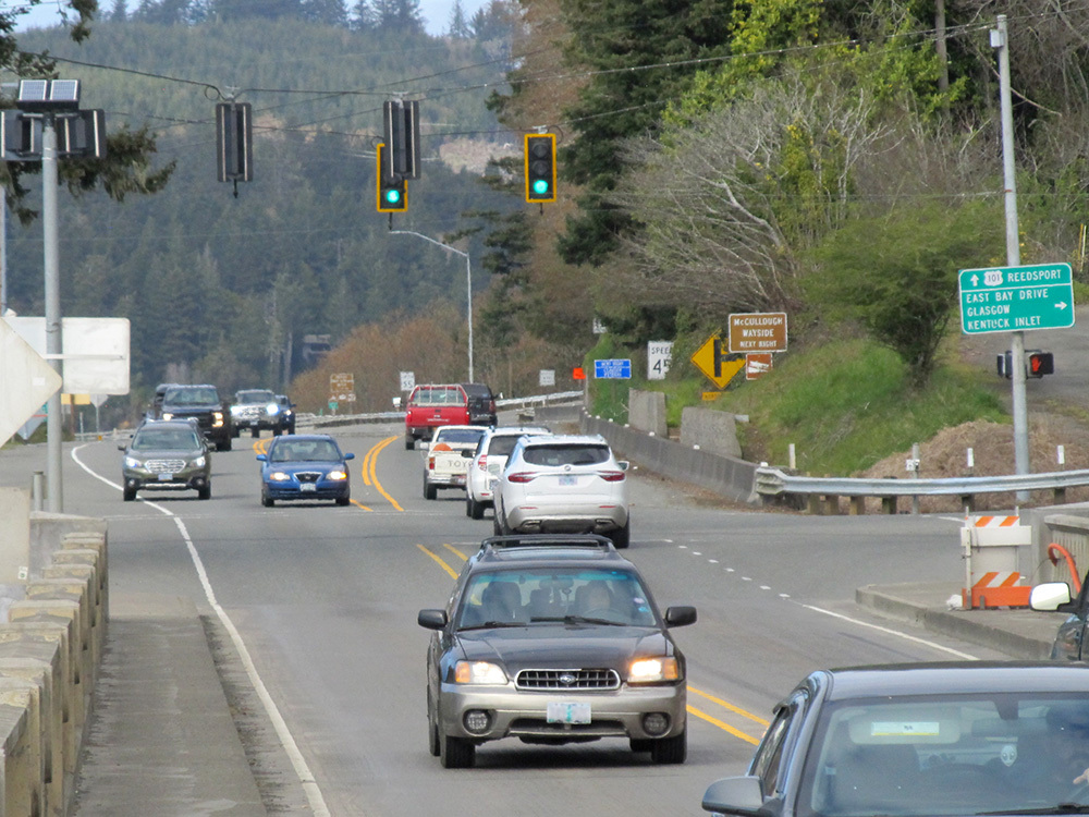 U.S. 101 at East Bay Road near North Bend